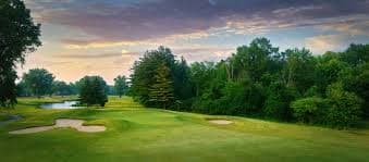 Aerial view of a golf course